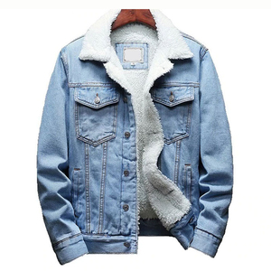 Men Custom Denim Fur Jacket High Quality Ripped Stylish Plain <b>Jean</b> <b>Boys</b> Denim Jackets For Men - Product Image 5