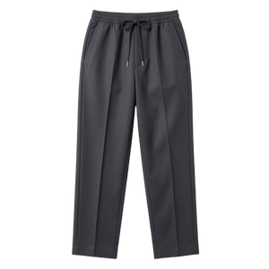 Men's Korean Style <b>Drawstring</b> Semi-Formal Pants Loose Fit Breathable Smart Casual Office Wear <b>Trousers</b> - Product Image 1