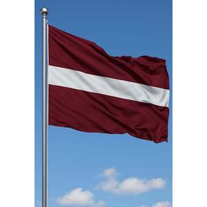 Digital-Printed Latvia <b>Flag</b> with Aluminum <b>Pole</b> - Product Image 3