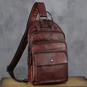 Paquete de bolsos Mensajero de negocios Moda Cuero Cintura Al Aire Libre Casual Deportes Marca Bolso de hombro individual - Product Image 1