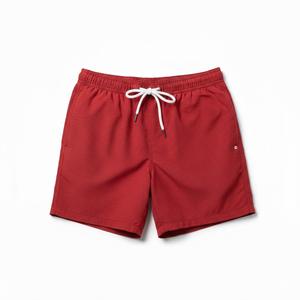 Shorts de Baño para Hombre, Cintura Media, Poliéster/Algodón Satinado, Antiarrugas, con Cordón Ajustable, Logotipo Personalizado en la Parte Delantera, Estilo Casual, Servicio OEM - Product Image 1