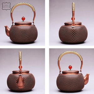 Alta calidad hecho a mano estilo Mughlai Metal teteras casa en relieve diseño al por mayor mejor calidad cafetera tetera - Product Image 6