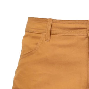 Dernier arrivage Short en jean orange uni 2025 Short droit décontracté pour homme 100% coton écologique - Product Image 4