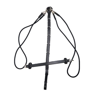 Harnais de cheval en cuir et nylon, réglable, équipement d'équitation - Product Image 3