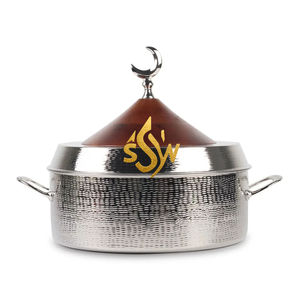 Cacerolas de Acero Inoxidable de Diseño Moderno y Elegante, con Tapa Metálica, para Mantener la Comida Caliente, Color Dorado, en Oferta - Product Image 4