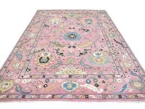 Alfombra tradicional de Color rosa más vendida, lana tejida a mano, 9x12, alfombra para sala de estar, alfombra turca colorida moderna, 8x10 10x14 12x15 - Product Image 3