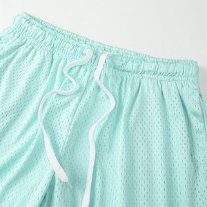 Pantalones cortos de malla para hombres adultos de alta calidad Color personalizado Casual Gym Blank Plain Men Summer Use Mesh Shorts - Product Image 4