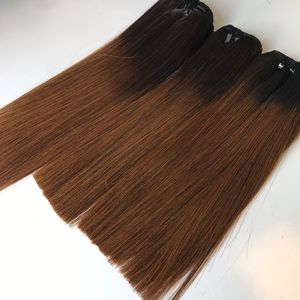 Extensions de Cheveux Humains Droites à Cuticules Alignées 100 à Extrémité Épaisse Double Dessiné Coloré Ombre - Product Image 2