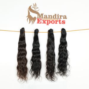 100% Cutícula cruda alineada color negro virgen puro paquetes naturales extensiones de cabello humano ondulado largo Templo Vietnamita - Product Image 2