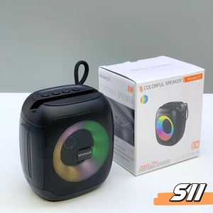 Colorful S11 Portable Wireless <b>Speaker</b> RGB Lights FM USB TF Card Outdoor Party <b>Mini</b> <b>Speaker</b> With Built In Battery - Product Image 5
