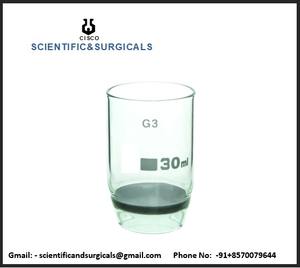 Gooch Tipo Boro3.3 Crisol de laboratorio Disco sinterizado Porosidad Varias capacidades Crisol de vidrio para suministros educativos - Product Image 2