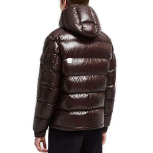 Chaqueta Acolchada Unisex de Lona Brillante con Capucha Desmontable, Abrigo de Invierno Aislante, Prenda Exterior Brillante con Logotipo Frontal, Resistente al Viento - Product Image 6