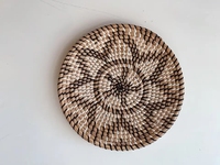Ensembles 7 pièces assiettes tissées en paille jonc de mer tentures murales paniers articles de décoration de chambre artisanat fait à la main produits Boho pour la maison