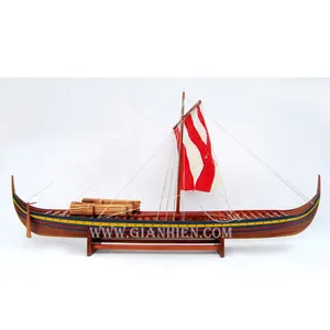 Gia Nhien pabrikan menyetujui desain kustom MOQ rendah SKULDELEV 2 VIKING CLINKER lambung MODEL kayu MODEL kapal kayu