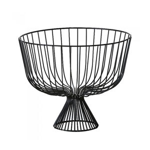 Panier en fil métallique fait à la main de haute qualité usine directe inde Design minimaliste enduit de poudre noir cuisine fruits ménagers - Product Image 5