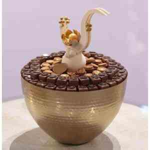 Moderno y Lujoso Servidor de Chocolate de Metal Dorado Hecho a Mano, Libre de BPA, para Fiestas, Ecológico y Apto para Lavavajillas - Product Image 4