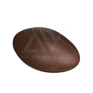 Ballon de rugby professionnel de haute qualité 32 panneaux cousu à la main en cuir Logo personnalisé Ballon de match pour l'entraînement et le sport - Product Image 1