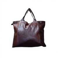 Sac à dos en cuir véritable pratique Moroccan Soul, modèle 062, avec motif lettres MA, idéal pour les voyages