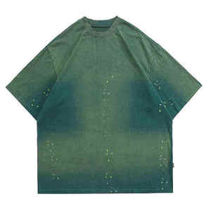 Haute qualité t-shirts coton lavé à manches courtes T-shirt hommes Vintage coupe ample T-shirt lavage à l'acide T-shirt surdimensionné - Product Image 2