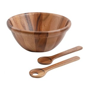 Bols à pâte en bois ustensiles de cuisine en gros bol de riz pour pâtes de haute qualité bol rond en bois de petite taille - Product Image 1