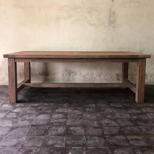 Table de cuisine longue en teck recyclé de luxe en gros, bois rustique recyclé, écologique, durable, meubles de salle à manger pour - Product Image 2