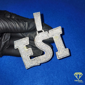 สร้อยคอจี้ฮิปฮอปของผู้ชายแบบกำหนดเองพร้อมตัวอักษรเพชรน้ำแข็งเครื่องประดับส่วนบุคคลสำหรับของขวัญวันครบรอบวันเกิด - Product Image 5