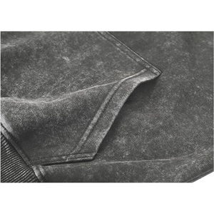 Sweat à capuche tendance pour homme en coton 100% imperméable, imprimé, effet usé, lavé, pour l'hiver - Product Image 4