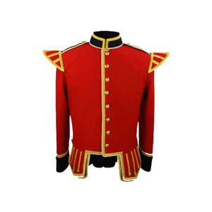 Chaqueta roja tradicional escocesa para hombre, chaquetas dobles de gaitero, chaqueta hecha a mano personalizada para hombre - Product Image 1