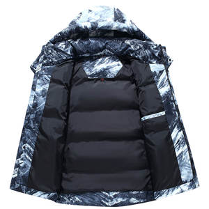 Veste d'hiver en duvet à manches longues avec logo personnalisé pour hommes Dernier style de veste en toile Tissu fabriqué sur commande OEM Service disponible - Product Image 2