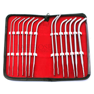 Ensemble de 6 instruments d'urologie en acier inoxydable Van Buren Sounds de qualité A + avec source d'alimentation électrique Étui de transport en plastique/métal - Product Image 4