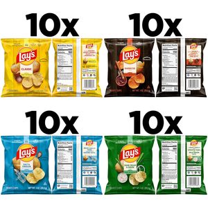Chips de pommes de terre Lay's, assortiment de 4 saveurs, sachets individuels de 1 oz, (lot de 40) - Product Image 2