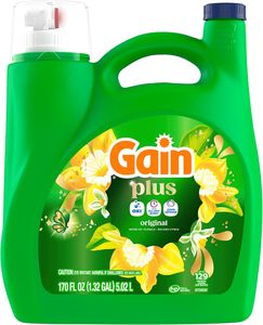 Détergent à lessive liquide Gain Plus, plus purifiant, plus rafraîchissant, maintenant avec Oxi, parfum original, 170 fl oz, 129 lavages - Product Image 5