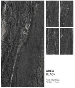 Carreaux en porcelaine OREO BLACK, finition haute brillance, aspect moderne - Product Image 2