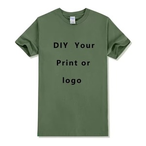 Camiseta tejida con estampado de letras personalizado con estampado frontal, añade texto o foto de tu logotipo | Camisetas 100% algodón personalizadas para hombre - Product Image 2