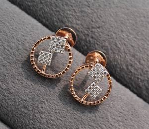 IGI Certifié 18K Or Rose Diamant Naturel Pendentif Boucles D'oreilles Ensemble Élégant Bijoux De Mariée Authentique Poinçonné Femmes De Luxe - Product Image 4