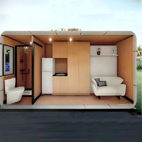 Maison-capsule préfabriquée de luxe, type Apple Cabin, avec design étanche à énergie solaire, pour salle de bain, bureau ou usage commercial.