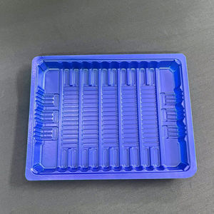 Plateau de fête en plastique bleu hygiénique pratique sans danger pour les aliments - Product Image 1