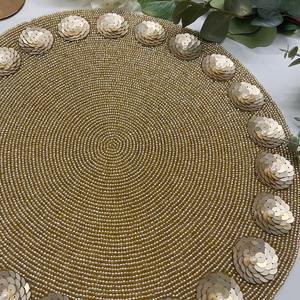 Manteles Individuales con Cuentas Iridiscentes en Color Cobre o Negro - Product Image 4