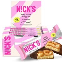 Barras de Proteína N!CK'S Sabor Chocolate con Almendras – Caja de 12 Unidades |   Snack Rico en Proteínas, Bajo en Calorías, (12 barras x 50g)