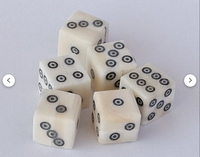 Dés de jeu cubiques en os de buffle blanc poli, faits à la main, de haute qualité, 10 mm, design personnalisable, écologiques, naturels et sur mesure