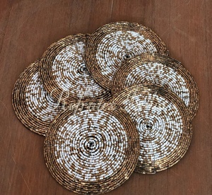 Beaded <b>Table</b> <b>Coaster</b> in Low Cost Bulk Supplier And Manufacture By Refratex India Made in India for Best Quality And Low Price - Product Image 6