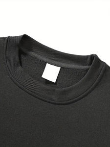 Sudadera de cuello redondo de gran tamaño 300GSM 100% algodón para hombre, ropa de calle con serigrafía personalizada para invierno - Product Image 4