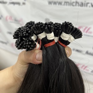 Extensiones de cabello Remy virgen vietnamita superventas queratina I punta Natural recto negro trama de alta calidad/cabello humano a granel - Product Image 3