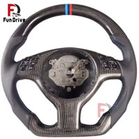 Volant en fibre de carbone personnalisé série E avec LED pour BMW E81 E87 E82 E88 E21 E30 E36 E46 E90 E91 M3 E92 E93 E28 E34 E39 E60