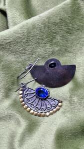 Boucles d'oreilles de luxe haut de gamme en argent sterling 925 avec pierre précieuse topaze bleue de Londres, bijoux à prix avantageux - Product Image 3