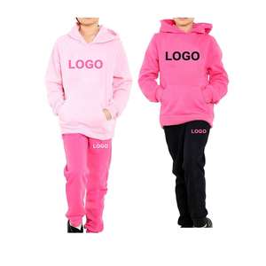 2025 Conjunto de chándal con logotipo personalizado sólido informal transpirable para niños - Product Image 4