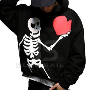 เสื้อฮู้ดพิมพ์ลายพัฟสำหรับผู้ชายเสื้อฮู้ดลำลอง - Product Image 3