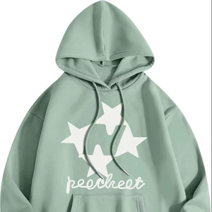 Men's <b>Cute</b> Preppy Graphic Hoodies for Teen Girls Oversized Fall Pullover with Lined Long Sleeve and Fleece <b>Sweatshirt</b> - Product Image 1