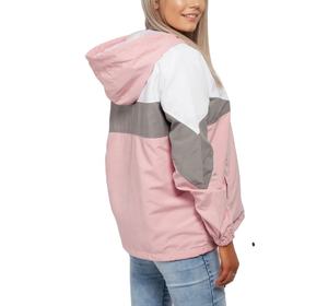 Veste coupe-vent imperméable extérieure de haute qualité pour femmes Capuche en nylon Tissu teint Techniques imprimées Broderie personnalisée tricotée - Product Image 5
