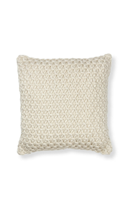 Honeycomb Endless Pattern Woven 100% Cotton Square Ivory Throw Pillow 18 ''x 18'' Personalizable para uso en hoteles y hogares - Product Image 2